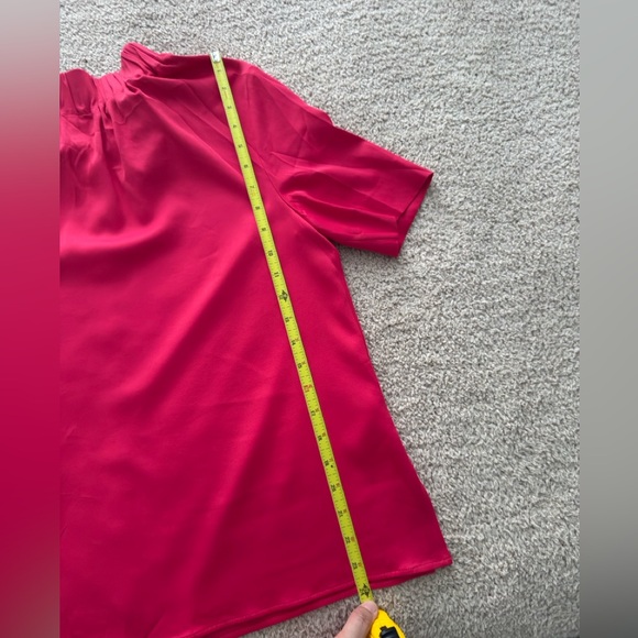 COS High-Neck Satin top Pink - Picture 3 of 11